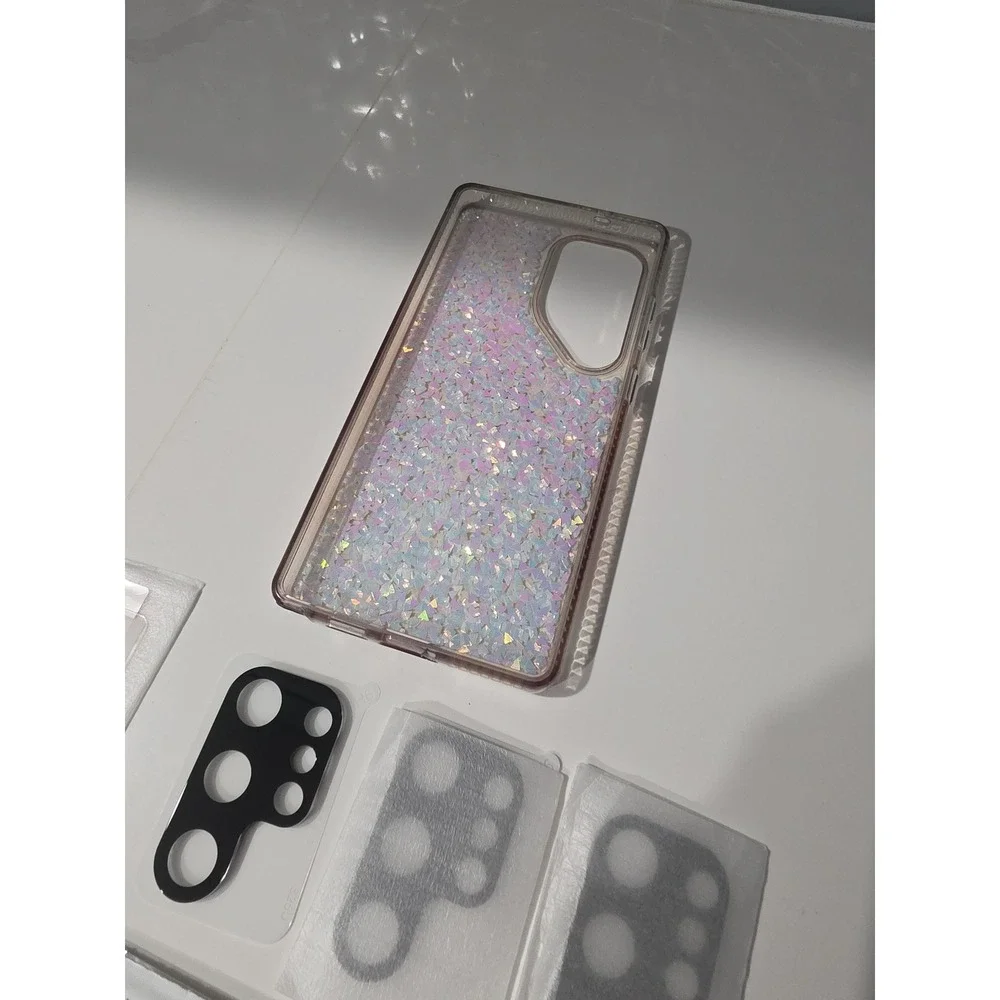 Samsung Galaxy S25 Ultra Case Unisex S25 Ultra Iridescent Good Glitter Bundle
